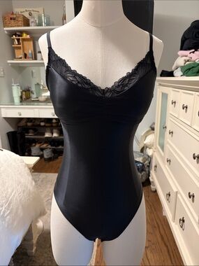 Hollister Black Lace-Trim Shapewear Bodysuit